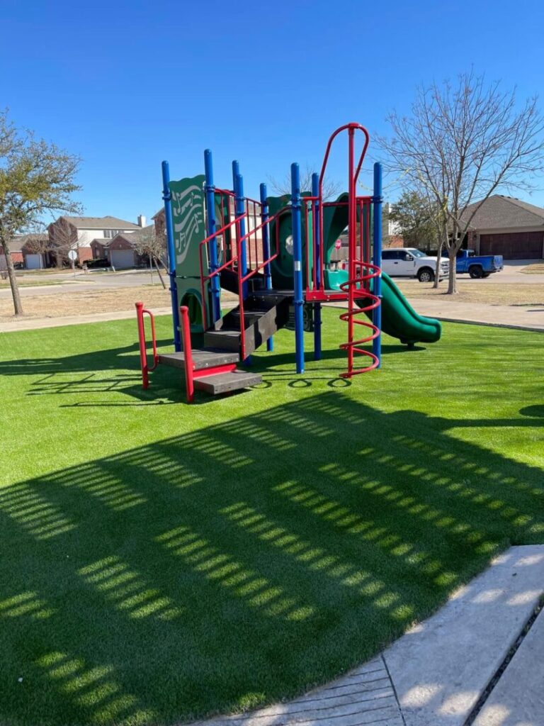 residential playground grass