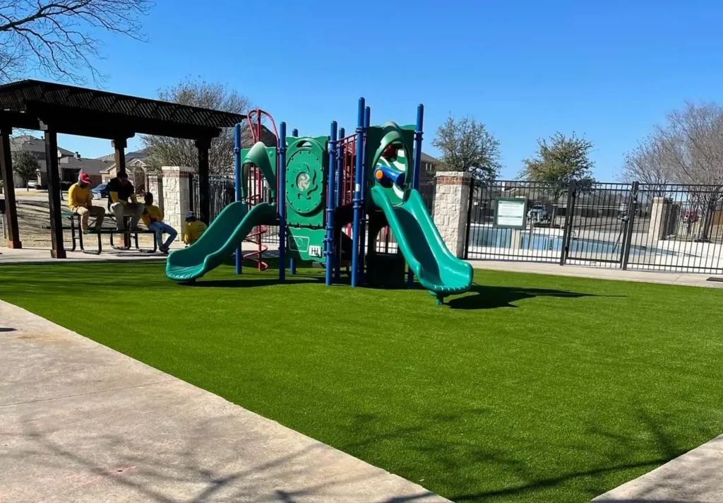 residential playground grass